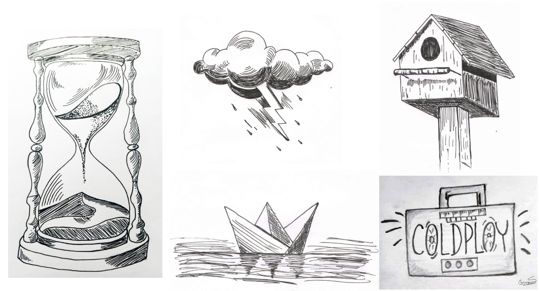 Some of Sharma’s Inktober illustrations