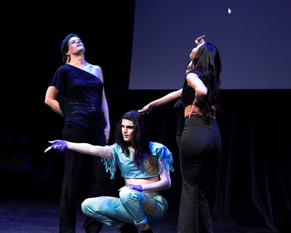 Portia Lynn Veneer (middle) and the Crowns, danced to Teeth by Lady Gaga. 