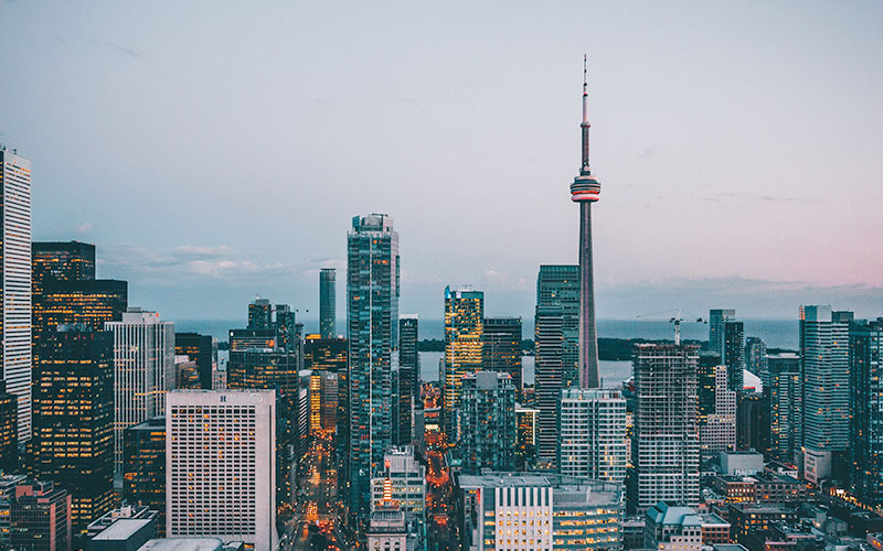 The skyline of Toronto