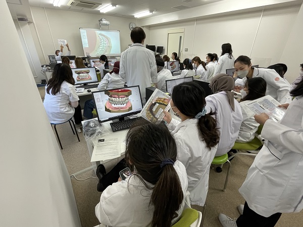 In the classroom at Niigata University
