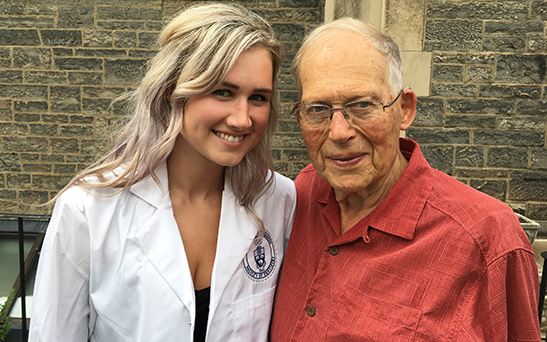 Krista MacDonald with Erik Langenholt at White Coat 2018