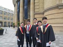 graduate students in robes
