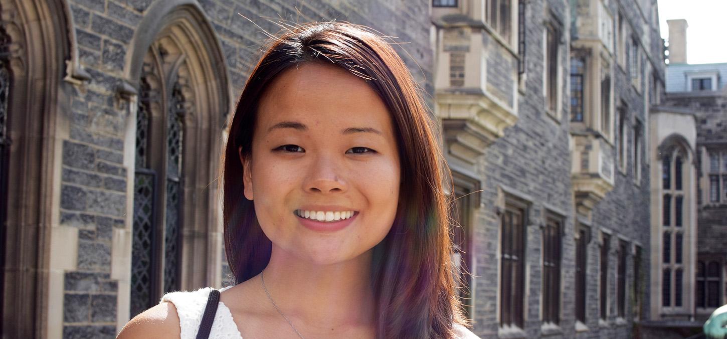 Alina Phen at Hart House quad