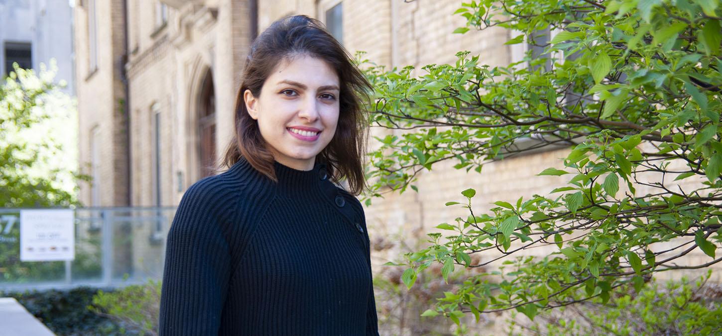 Photo of Niloufar Khosravi outside Dentistry building