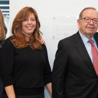 Dean Haas with Dr. Nusbaum and family 