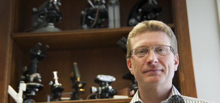 image of boris hinz and microscopes