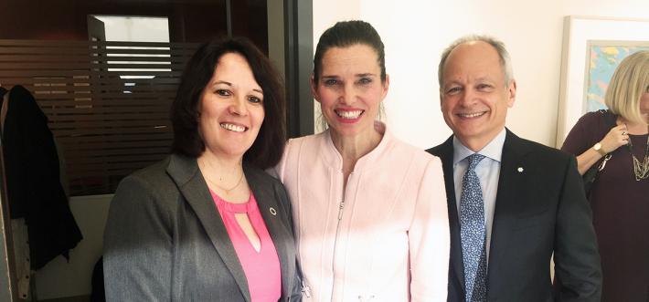 image of celine levesque with kristy duncan and meric gertler