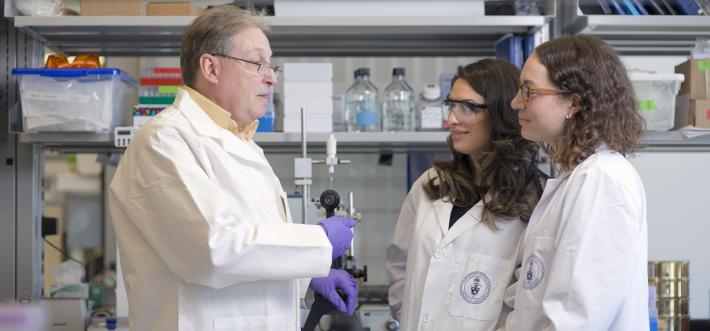 Paul Santerre with grad student trainees