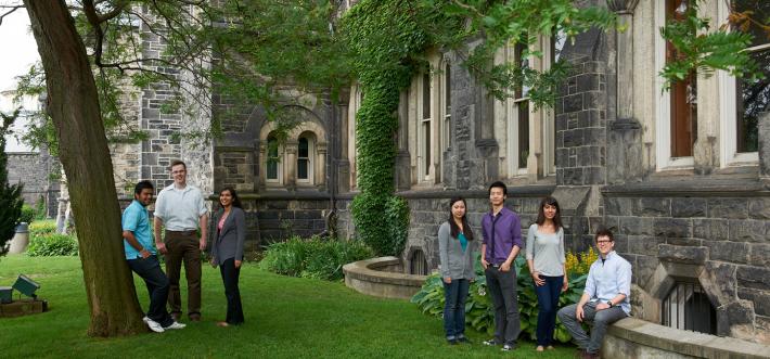 images of students at U of T building