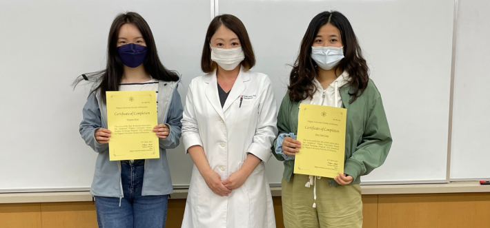DDS4 student Kunyuan Yang and DDS3 student Wenxin Miao completed a two-week study program at Niigata University’s Faculty of Dentistry in March.