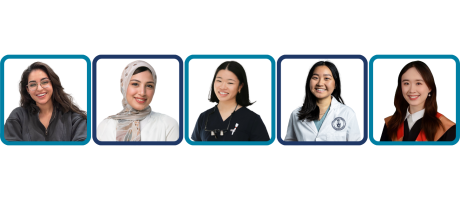 five headshots of dental students